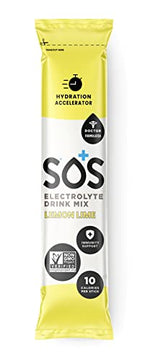 SOS Hydration Electrolytes Powder Packets - Dehydration Mineral Water Flavoring Drink Mix Multiplier, Helps Renew Energy & Rehydration, with Potassium & Low Sugar - Citrus (20 Stick Packets)