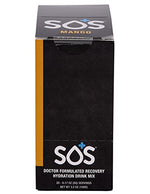 SOS Hydration Electrolyte Replacement Powder Drink Mix, (Mango 20 Stick Box)